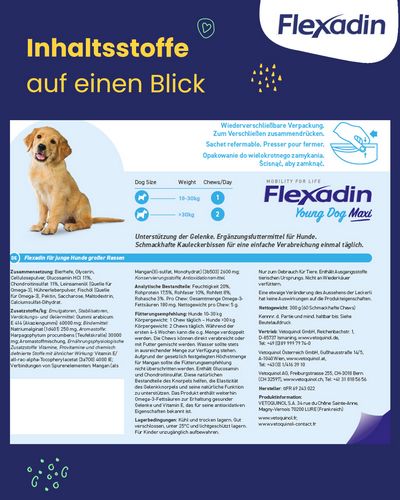 Vetoquinol - Flexadin - Young Dog MAXI - 60 Chews 