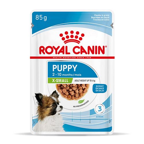 Royal Canin X-SMALL PUPPY - Nassfutter für Hundewelpen sehr kleiner Hunderassen - 12 x 85 g