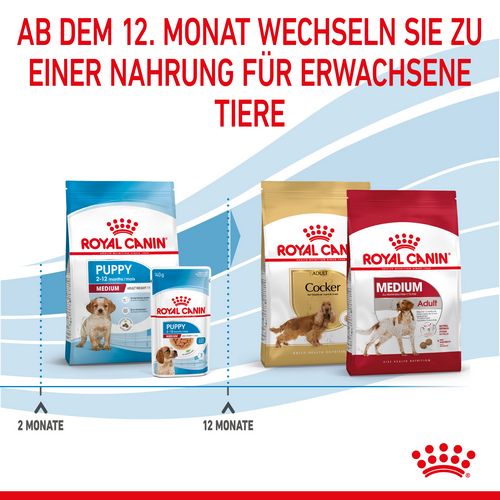 Royal Canin MEDIUM Puppy Trockenfutter für Welpen mittelgroßer Hunderassen 10 kg