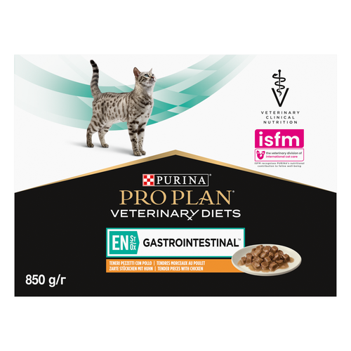 PURINA Pro Plan Veterinary Diets EN GASTROINTESTINAL - Frischebeutel HUHN 10 x 85g - KATZE