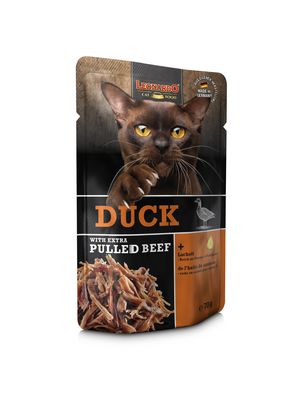 Leonardo - Katzenfutter - DUCK + extra pulled Beef - 16 x 70 g